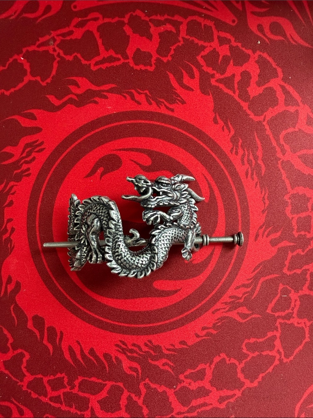 Silver Dragon Hair Pin